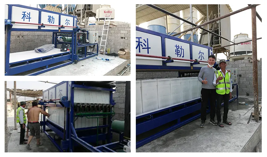 Koller ice making equipment for construction and concrete cooling