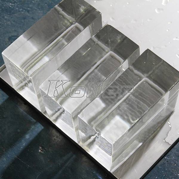 Block ice for construction cooling