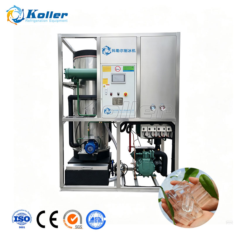 TV50 Tube Ice Machine with Stainless Steel Frame for Commercial Ice Production