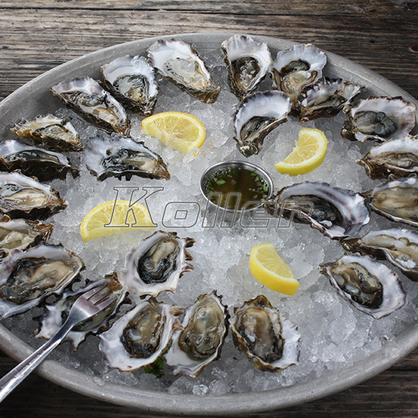 crushed ice with oyster