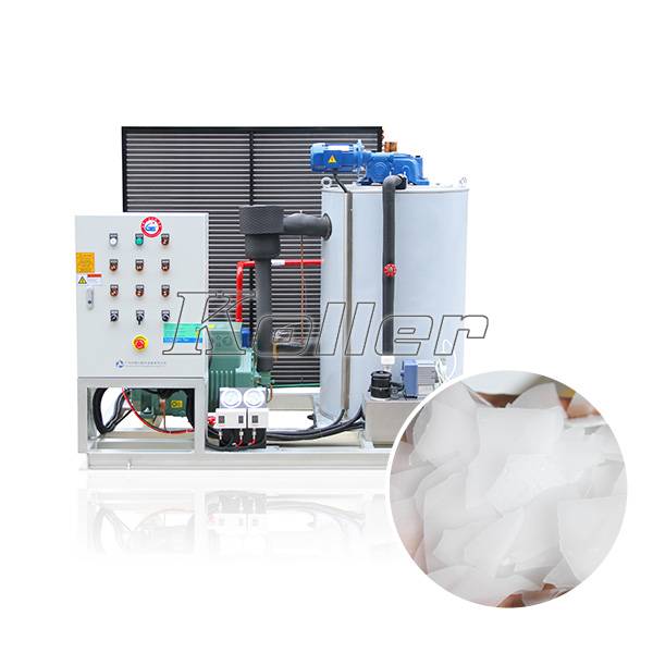 Koller flake ice machine for construction concrete cooling