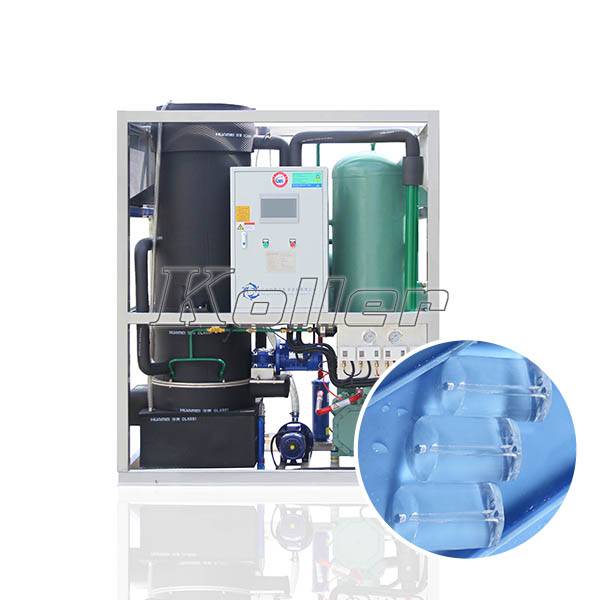 Tube ice machine for construction applications