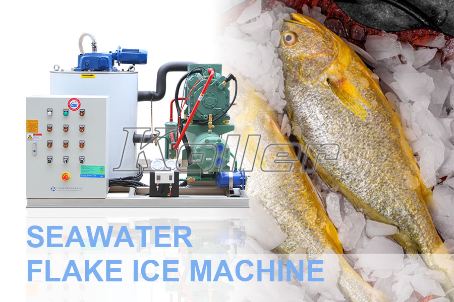 Seawater flake ice machine for fishing, Koller Industrial Ice Maker