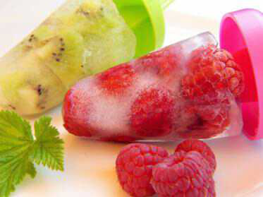 two fruit popsicles