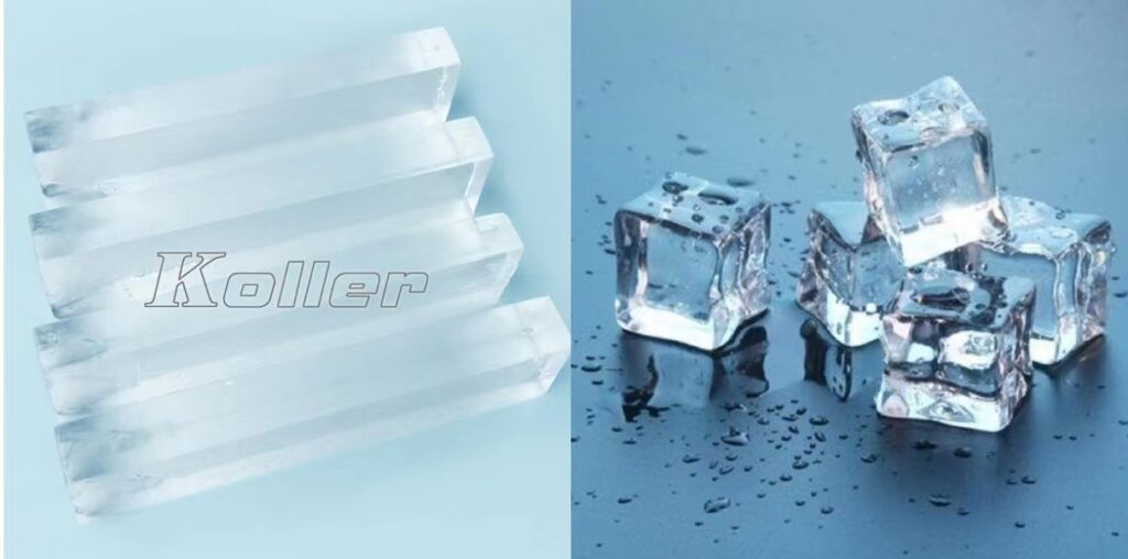 Eiswürfel vs. Eisblock